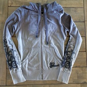 🦋 Guess Ombré Embellished Zip Up Hoodie 🦋
